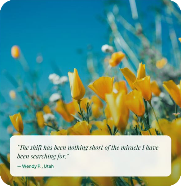 Review with flower background